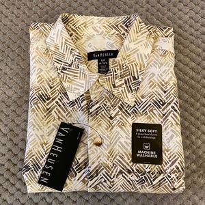 Van Heusen Short Sleeve Button Down - Oasis Print